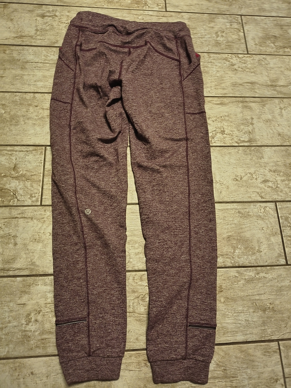 lululemon Women's Heathered Maroon Jogger Pants Plush Material